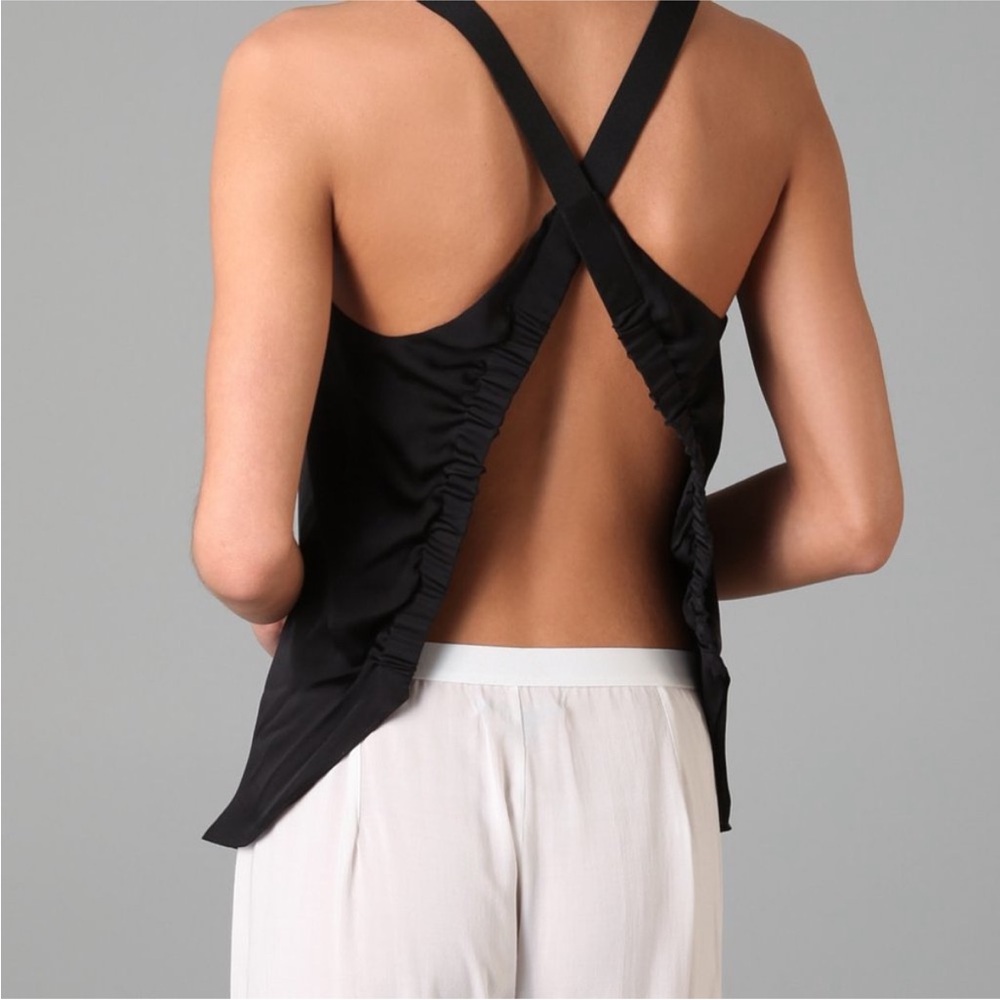 Theyskins’ Theory: Buci - Open- Back silk satin tunic top - NWT